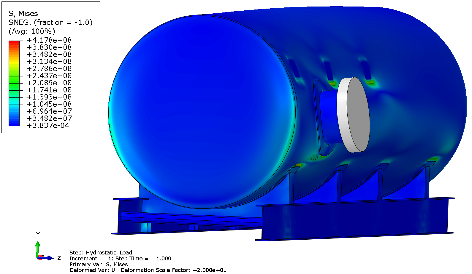 FEA Stress Analysis of a Tank
